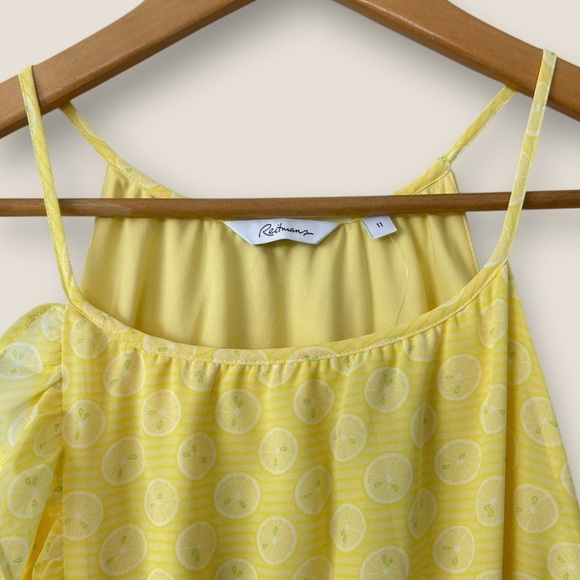 Reitmans Yellow Lemon Summer Ruffle Dress NWT - Picture 3 of 11
